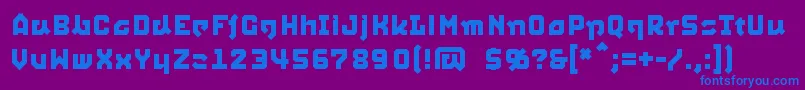 Squid Font – Blue Fonts on Purple Background