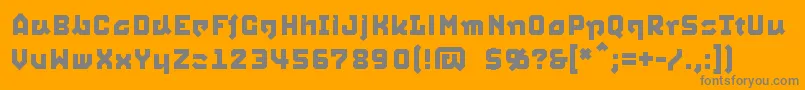 Squid Font – Gray Fonts on Orange Background