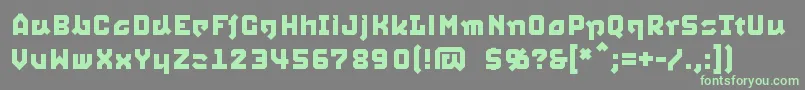 Squid Font – Green Fonts on Gray Background