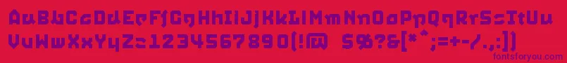 Squid Font – Purple Fonts on Red Background