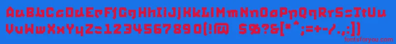 Squid Font – Red Fonts on Blue Background