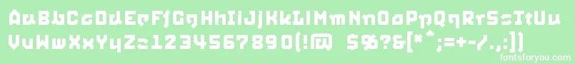 Squid Font – White Fonts on Green Background