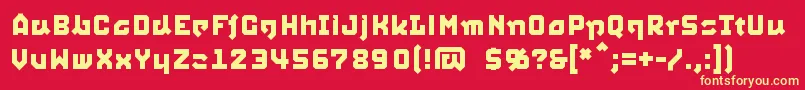 Шрифт Squid – жёлтые шрифты на красном фоне