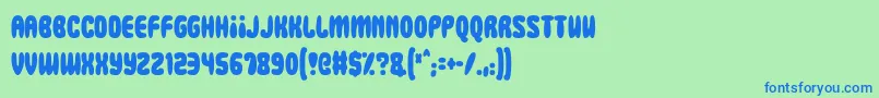 Squidgy Slimes Font – Blue Fonts on Green Background