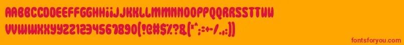 Squidgy Slimes Font – Red Fonts on Orange Background