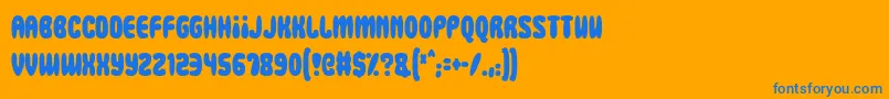 Squidgy Slimes Font – Blue Fonts on Orange Background