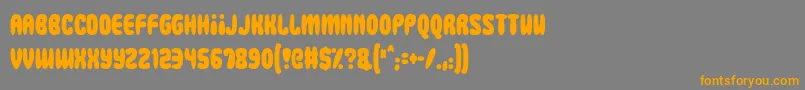 Squidgy Slimes Font – Orange Fonts on Gray Background