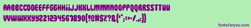 Squidgy Slimes Font – Purple Fonts on Green Background