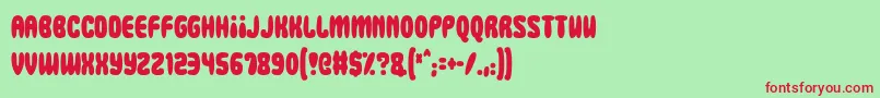 Squidgy Slimes Font – Red Fonts on Green Background