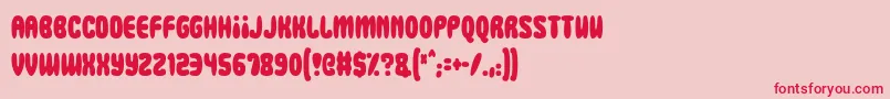 Squidgy Slimes Font – Red Fonts on Pink Background