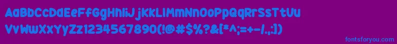 Squidgy Sweets Font – Blue Fonts on Purple Background
