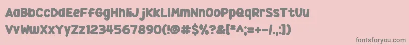 Squidgy Sweets Font – Gray Fonts on Pink Background
