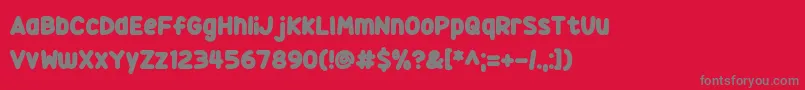 Squidgy Sweets Font – Gray Fonts on Red Background
