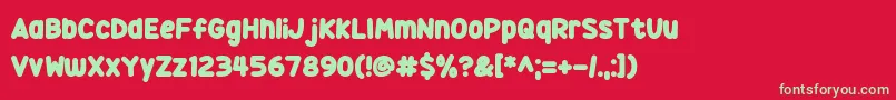 Squidgy Sweets Font – Green Fonts on Red Background