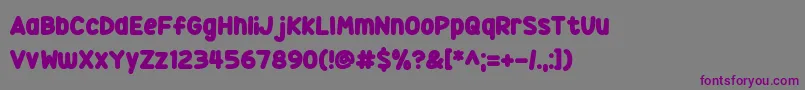 Squidgy Sweets Font – Purple Fonts on Gray Background