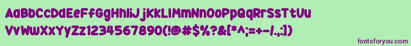 Squidgy Sweets Font – Purple Fonts on Green Background