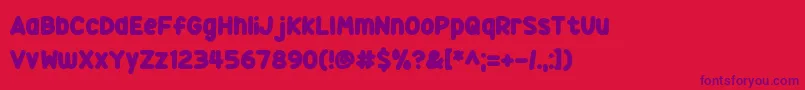 Squidgy Sweets Font – Purple Fonts on Red Background