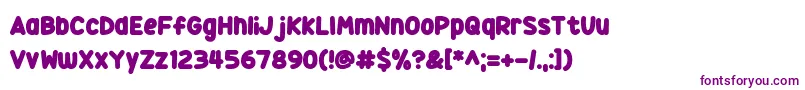 Squidgy Sweets Font – Purple Fonts on White Background
