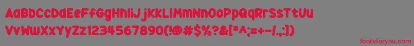 Squidgy Sweets Font – Red Fonts on Gray Background