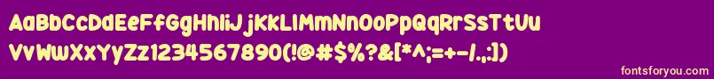 Czcionka Squidgy Sweets – żółte czcionki na fioletowym tle