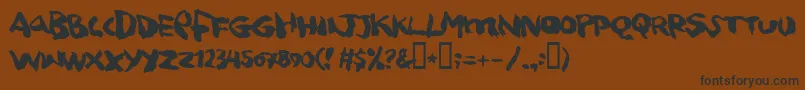 squitcher Font – Black Fonts on Brown Background