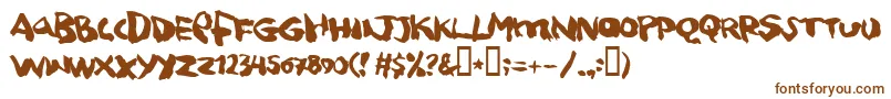 squitcher Font – Brown Fonts on White Background