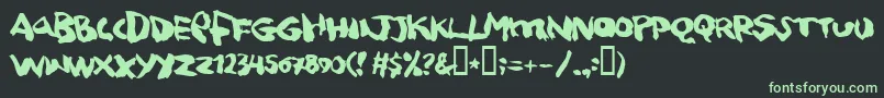 squitcher Font – Green Fonts on Black Background