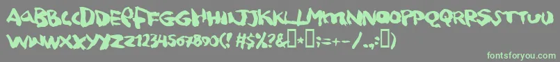 squitcher Font – Green Fonts on Gray Background