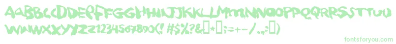 squitcher Font – Green Fonts on White Background