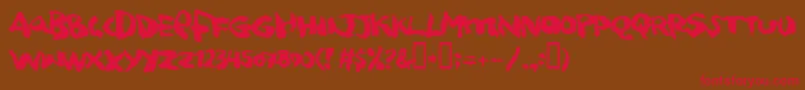 squitcher Font – Red Fonts on Brown Background