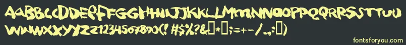 squitcher Font – Yellow Fonts on Black Background