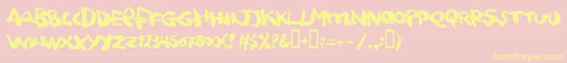 squitcher Font – Yellow Fonts on Pink Background