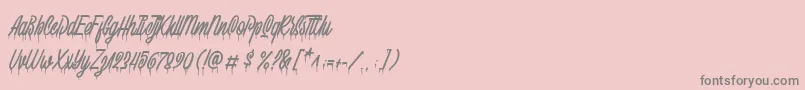 Squizers Marker Demo Font – Gray Fonts on Pink Background