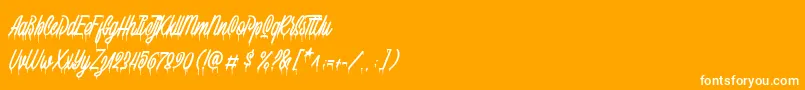 Squizers Marker Demo Font – White Fonts on Orange Background