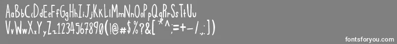 フォントSqwoze – 灰色の背景に白い文字