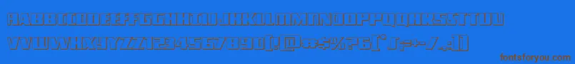 Typhoon3D Font – Brown Fonts on Blue Background