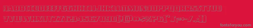 Typhoon3D Font – Gray Fonts on Red Background