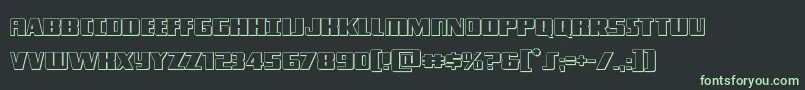 Шрифт Typhoon3D – зелёные шрифты на чёрном фоне
