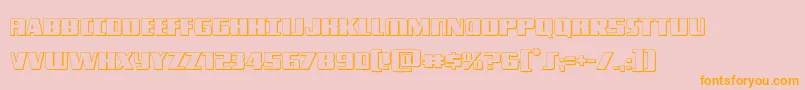 Typhoon3D Font – Orange Fonts on Pink Background