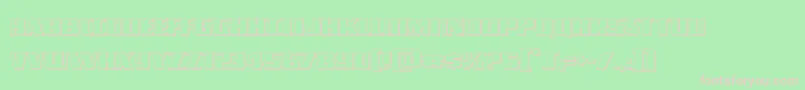 Typhoon3D-fontti – vaaleanpunaiset fontit vihreällä taustalla