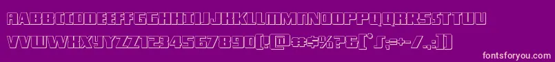 Typhoon3D Font – Pink Fonts on Purple Background