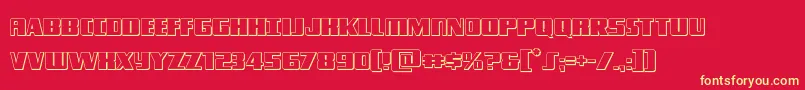 Typhoon3D Font – Yellow Fonts on Red Background