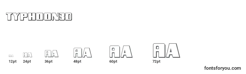 Typhoon3D Font Sizes