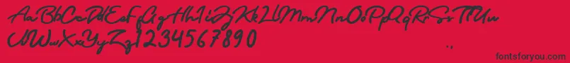 Sri Kandi Font – Black Fonts on Red Background