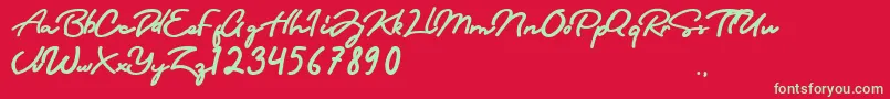 Sri Kandi Font – Green Fonts on Red Background