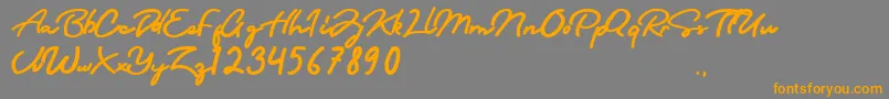 Sri Kandi Font – Orange Fonts on Gray Background