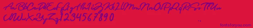 Sri Kandi Font – Purple Fonts on Red Background
