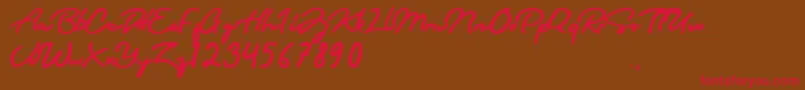 Sri Kandi Font – Red Fonts on Brown Background