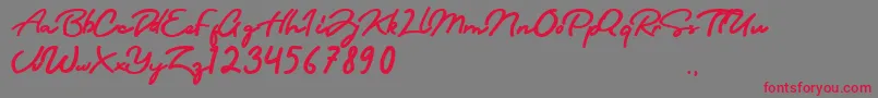 Sri Kandi Font – Red Fonts on Gray Background