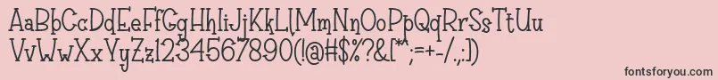 Sri Muliyo Font by Rifki 7NTypes Font – Black Fonts on Pink Background